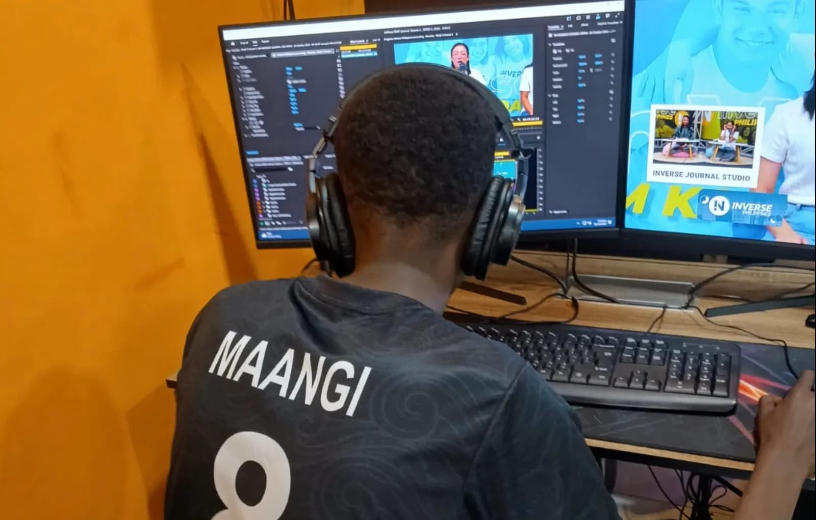 James editing video content for MVC Media Ministry