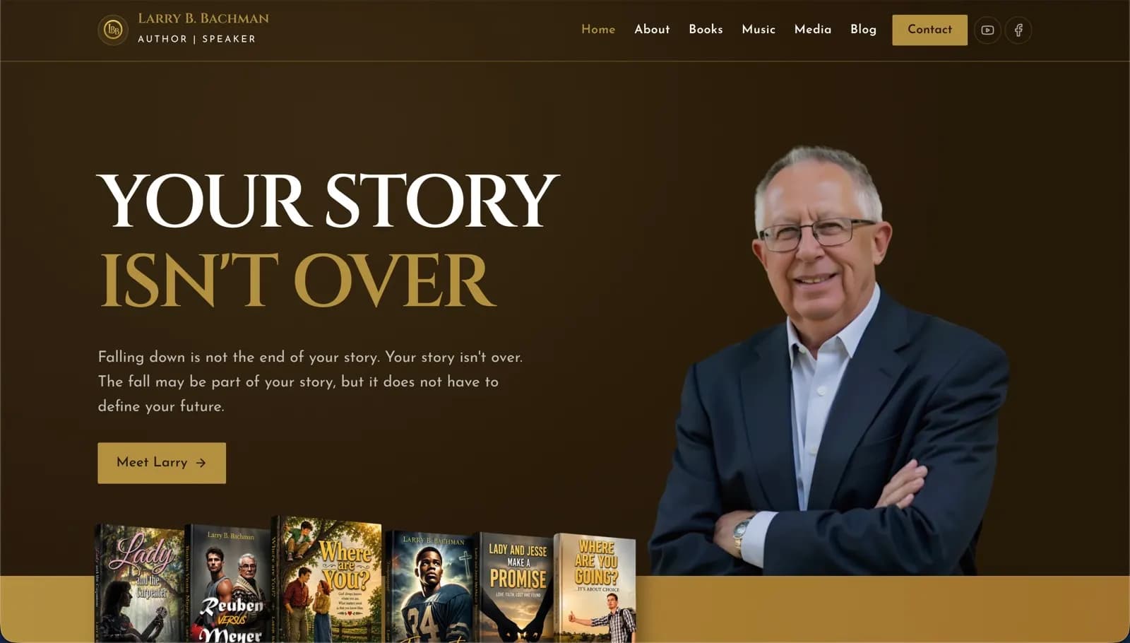 Homepage preview of the Larry Bachman website